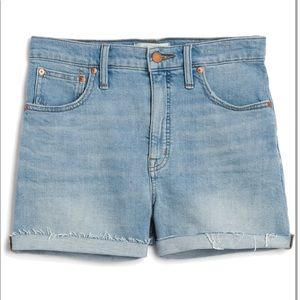 NWT Madewell High Rise Denim Shorts. Size 6 (28).